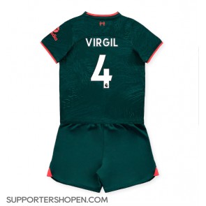Liverpool Virgil van Dijk #4 Tredje tröja Barn 2022-23 Kortärmad (+ korta byxor)